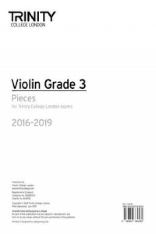 Printed items Violin Exam Pieces Grade 3 2016-2019 Trinity College London