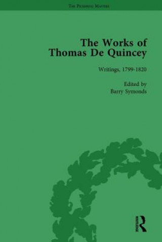 Carte Works of Thomas De Quincey, Part I Vol 1 Barry Symonds