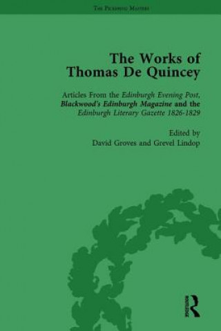 Kniha Works of Thomas De Quincey, Part I Vol 6 Barry Symonds