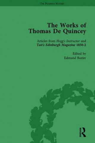 Kniha Works of Thomas De Quincey, Part III vol 17 Barry Symonds