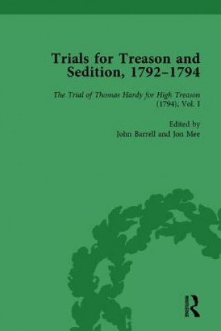 Knjiga Trials for Treason and Sedition, 1792-1794, Part I Vol 2 John Barrell