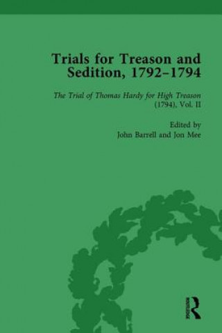 Könyv Trials for Treason and Sedition, 1792-1794, Part I Vol 3 John Barrell