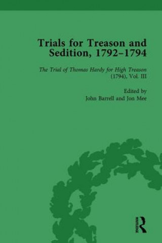 Könyv Trials for Treason and Sedition, 1792-1794, Part I Vol 4 John Barrell