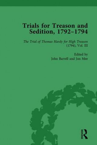 Knjiga Trials for Treason and Sedition, 1792-1794, Part I Vol 4 John Barrell