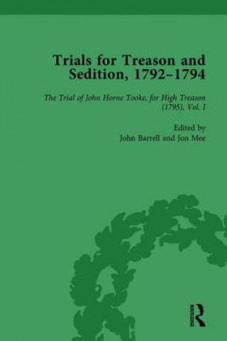 Knjiga Trials for Treason and Sedition, 1792-1794, Part II vol 6 John Barrell