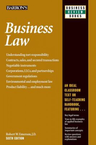 Kniha Business Law Robert W. Emerson
