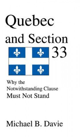 Książka Quebec and Section 33 MICHAEL B DAVIE