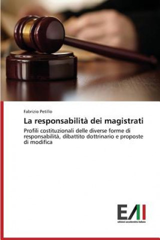 Книга responsabilita dei magistrati PETILLO FABRIZIO