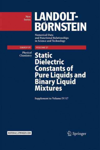 Kniha Static Dielectric Constants of Pure Liquids and Binary Liquid Mixtures Christian Wohlfarth