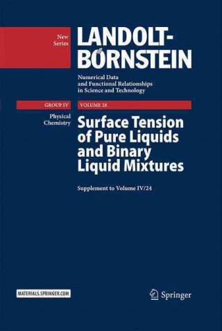 Buch Surface Tension of Pure Liquids and Binary Liquid Mixtures Christian Wohlfarth