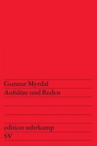 Könyv Aufsätze und Reden Gunnar Myrdal
