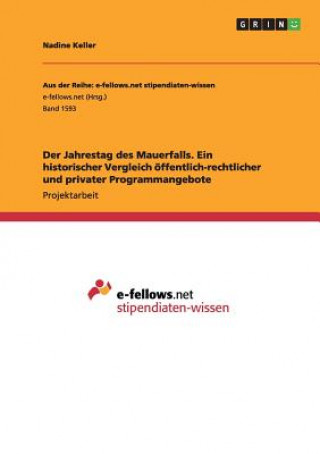 Książka Der Jahrestag des Mauerfalls. Ein historischer Vergleich öffentlich-rechtlicher und privater Programmangebote Nadine Keller