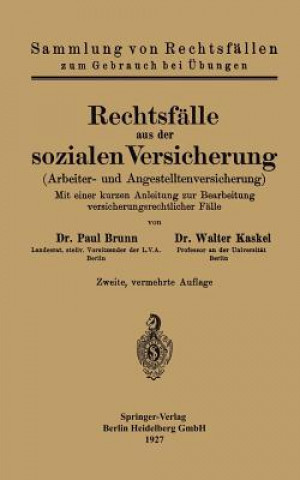 Könyv Rechtsfalle Aus Der Sozialen Versicherung Paul Brunn