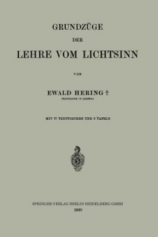 Buch Grundzuge Der Lehre Vom Lichtsinn Ewald Hering