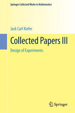 Könyv Collected Papers III Jack Carl Kiefer