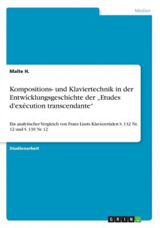 Kniha Kompositions- und Klaviertechnik in der Entwicklungsgeschichte der "Etudes d'exécution transcendante" Malte H.