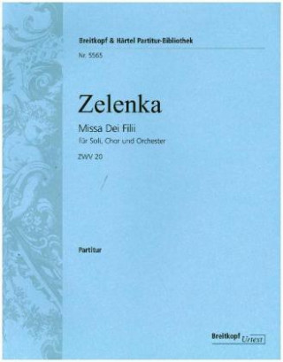 Książka Missa Die Filii ZWV 20 Jan Dismas Zelenka