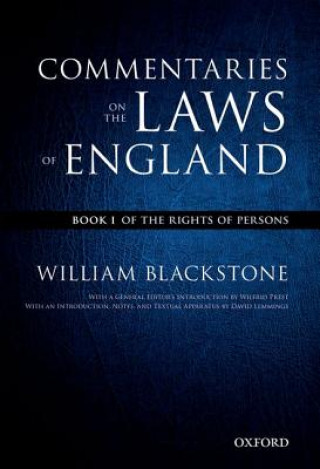 Kniha Oxford Edition of Blackstone's: Commentaries on the Laws of England William Blackstone