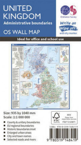 Tlačovina United Kingdom Administrative Boundaries Ordnance Survey