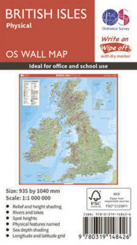 Materiale tipărite British Isles Physical Ordnance Survey