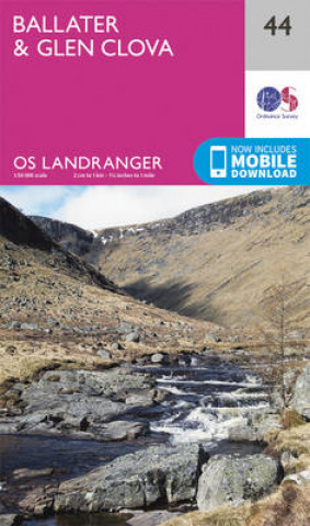 Έντυπα Ballater, Glen Clova Ordnance Survey