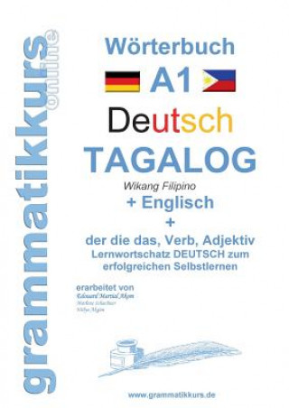 Carte Woerterbuch Deutsch - Tagalog - Englisch A1 Marlene Schachner