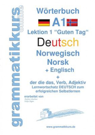 Knjiga Woerterbuch Deutsch - Norwegisch - Englisch Niveau A1 Edouard Akom