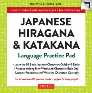 Könyv Japanese Hiragana & Katakana Language Practice Pad Richard S Keirstead