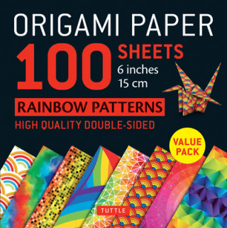 Kalendár/Diár Origami Paper 100 Sheets Rainbow Patterns 6" (15 cm) 