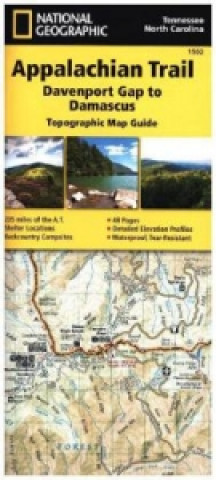 Carte Appalachian Trail, Davenport Gap To Damascus, North Carolina National Geographic Maps - Trails Illust