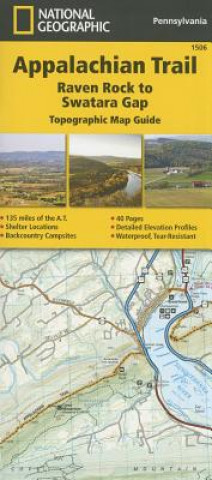 Carte Appalachian Trail, Raven Rock to Swatara Gap, Pennsylvania National Geographic Maps - Trails Illust