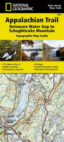 Carte Appalachian Trail, Delaware Water Gap to Schaghticoke Mounta National Geographic Maps - Trails Illust