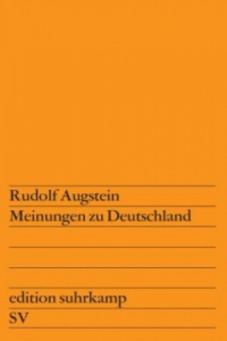 Knjiga Meinungen zu Deutschland Rudolf Augstein