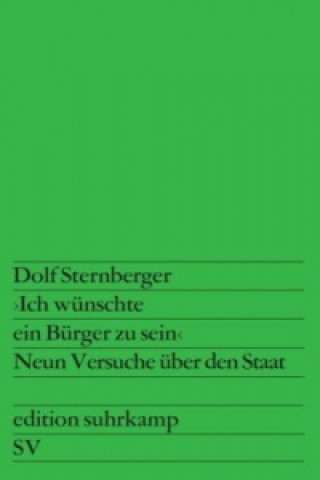 Książka 'Ich wünschte ein Bürger zu sein' Dolf Sternberger