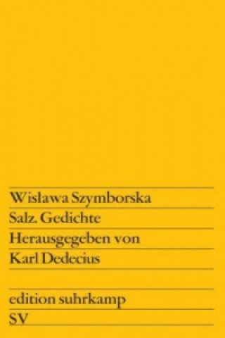 Książka Salz Wislawa Szymborska