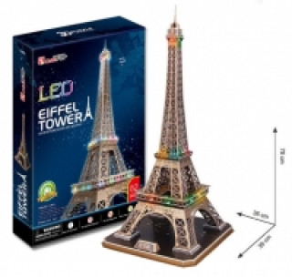 Igra/Igračka Puzzle 3D Eiffelova věž / led - 82 dílků 