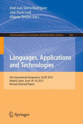 Buch Languages, Applications and Technologies José-Luis Sierra-Rodríguez