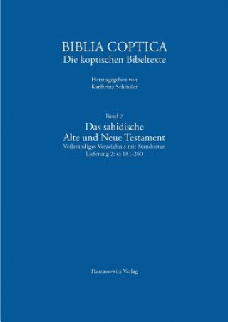 Könyv Das sahidische Alte und Neue Testament, Vollständiges Verzeichnis mit Standorten. Lieferung.2 Frank Feder