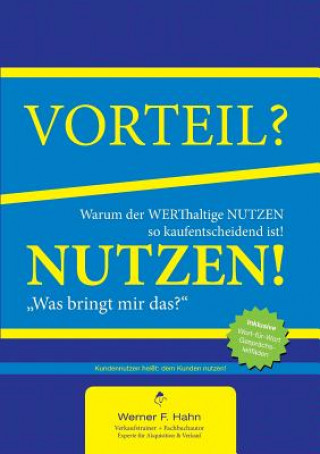 Knjiga Vorteil-/Nutzen-Argumentation Werner F Hahn