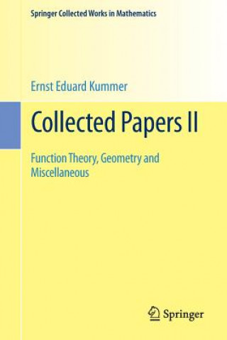 Könyv Collected Papers II Ernst Eduard Kummer