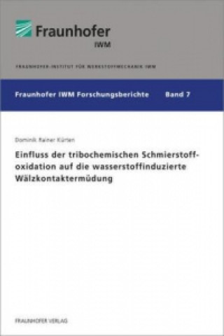 Kniha Einfluss der tribochemischen Schmierstoffoxidation auf die wasserstoffinduzierte Wälzkontaktermüdung. Dominik Rainer Kürten
