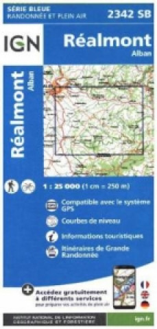 Materiale tipărite IGN Karte, Carte de randonnée (et plein air) Realmont Alban 