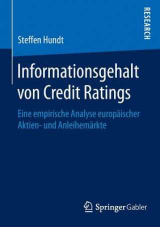 Kniha Informationsgehalt Von Credit Ratings Steffen Hundt
