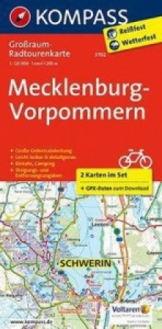 Nyomtatványok KOMPASS Großraum-Radtourenkarte 3706 Nordrhein-Westfalen Mitte/Süd, Hessen Nordwest 1:125.000 KOMPASS-Karten GmbH