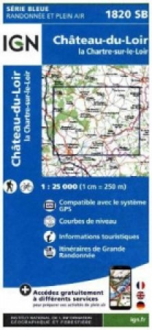 Nyomtatványok IGN Karte, Carte de randonnée (et plein air) Chateau du Loir 