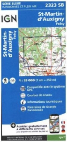 Tiskovina IGN Karte, Carte de randonnée (et plein air) St Martin d'Auxig 