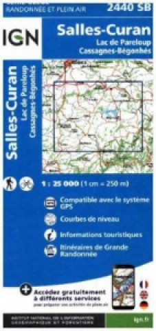 Tiskovina IGN Karte, Carte de randonnée (et plein air) Salles Curan Lac 