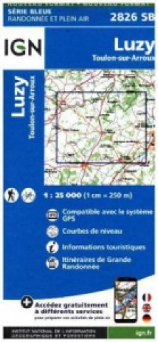 Prasa IGN Karte, Carte de randonnée (et plein air) Luzy Toulon 