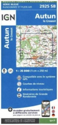 Materiale tipărite IGN Karte, Carte de randonnée (et plein air) Autun le Creusot 