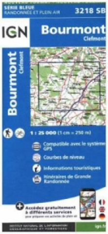 Prasa IGN Karte, Carte de randonnée (et plein air) Bourmont Clefmont 